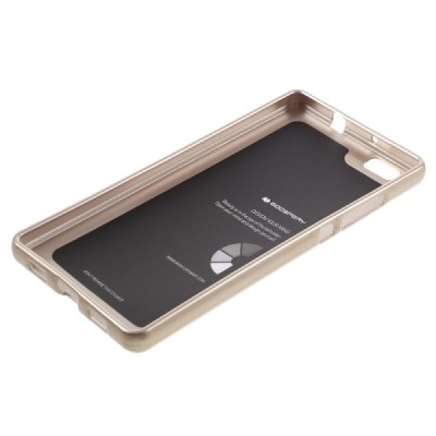 Huawei P8 Lite Mercury auksinis kieto silikono TPU dėklas - nugarėlė / Priedai.lt