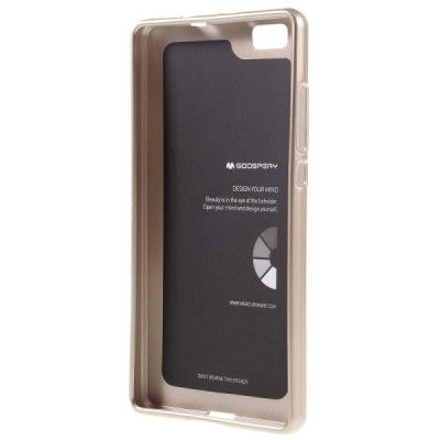 Huawei P8 Lite Mercury auksinis kieto silikono TPU dėklas - nugarėlė / Priedai.lt