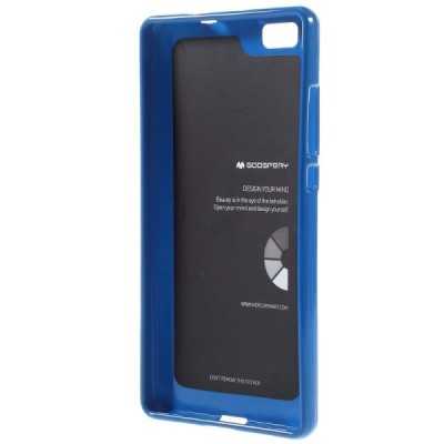 Huawei P8 Lite Mercury tamsiai mėlynas kieto silikono TPU dėklas - nugarėlė / Priedai.lt