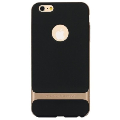 „Rock“ Royce sustiprintos apsaugos Apple iPhone 6 Plus (6s Plus) juodas aukso spalvos apvadais kieto silikono (TPU) ir plastiko 