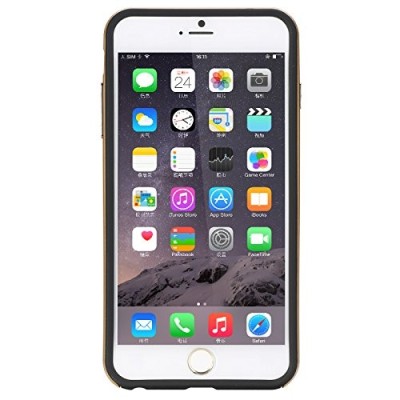 „Rock“ Royce sustiprintos apsaugos Apple iPhone 6 Plus (6s Plus) juodas aukso spalvos apvadais kieto silikono (TPU) ir plastiko 