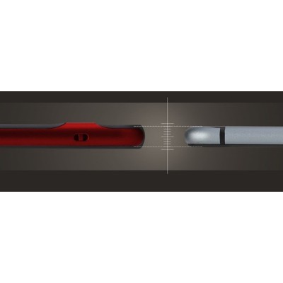 „Rock“ Royce sustiprintos apsaugos Apple iPhone 6 Plus (6s Plus) juodas raudonos spalvos apvadais kieto silikono (TPU) ir plasti