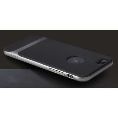 „Rock“ Royce pastiprinātas aizsardzības melns apmales pelēkā krāsā Apple iPhone 6 Plus (6s Plus) apvalks / Vacins.lv