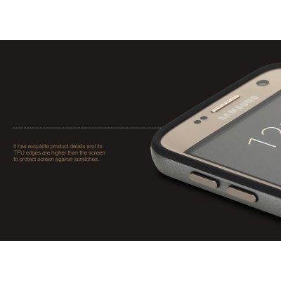 Samsung Galaxy S7 (G930) „Rock“ Royce pastiprinātas aizsardzības melns apmales pelēkā krāsā apvalks / Vacins.lv