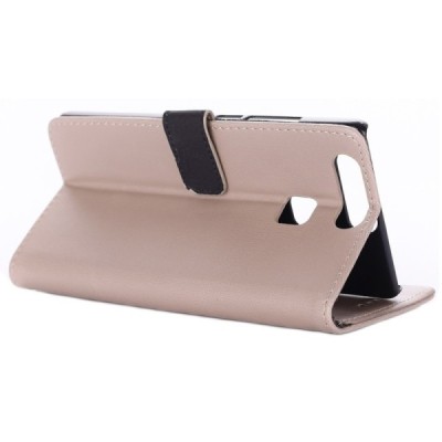 Huawei P9 atvēramais ādas smilšains retro maciņš (maks) / Vacins.lv