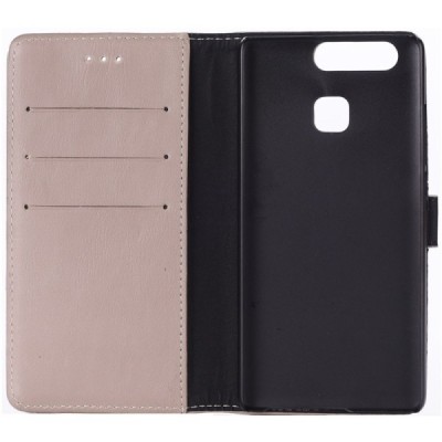 Huawei P9 atvēramais ādas smilšains retro maciņš (maks) / Vacins.lv