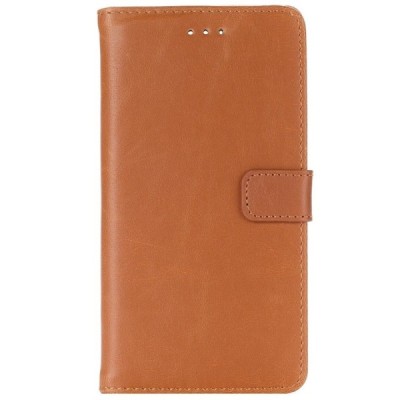 Huawei P9 atverčiamas šviesiai rudos spalvos odinis retro dėklas - piniginė / Priedai.lt