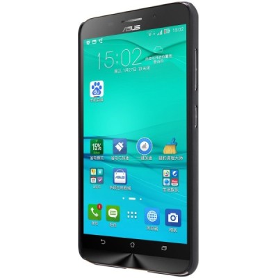 Asus Zenfone Max (ZC550KL) Nillkin Frosted Shield melns plastmasas apvalks + ekrāna aizsargplēve / Vacins.lv