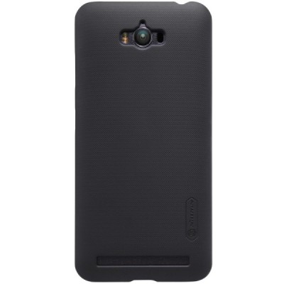 Asus Zenfone Max (ZC550KL) Nillkin Frosted Shield melns plastmasas apvalks + ekrāna aizsargplēve / Vacins.lv
