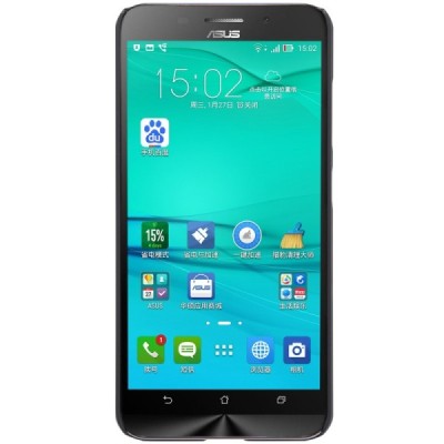 Asus Zenfone Max (ZC550KL) Nillkin Frosted Shield melns plastmasas apvalks + ekrāna aizsargplēve / Vacins.lv