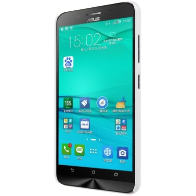 Asus Zenfone Max (ZC550KL) Nillkin Frosted Shield balts plastmasas apvalks + ekrāna aizsargplēve / Vacins.lv