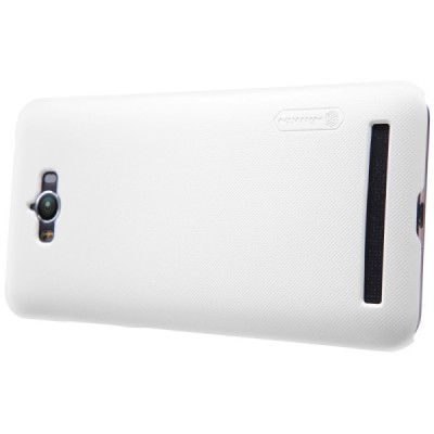 Asus Zenfone Max (ZC550KL) Nillkin Frosted Shield balts plastmasas apvalks + ekrāna aizsargplēve / Vacins.lv