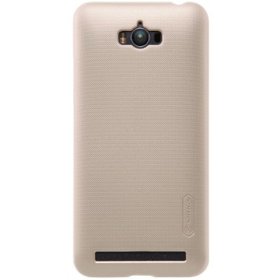 Asus Zenfone Max (ZC550KL) Nillkin Frosted Shield auksinis plastikinis dėklas + apsauginė ekrano plėvelė / Priedai.lt