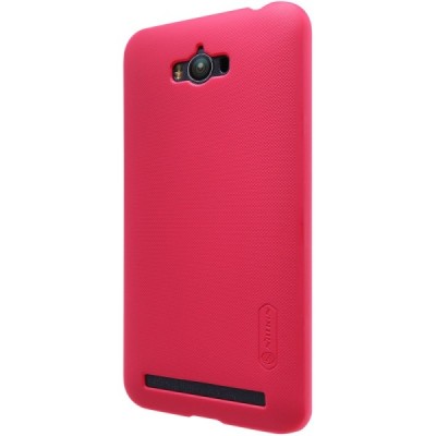 Asus Zenfone Max (ZC550KL) Nillkin Frosted Shield raudonas plastikinis dėklas + apsauginė ekrano plėvelė / Priedai.lt