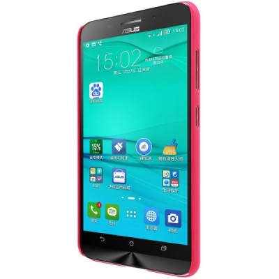 Asus Zenfone Max (ZC550KL) Nillkin Frosted Shield raudonas plastikinis dėklas + apsauginė ekrano plėvelė / Priedai.lt