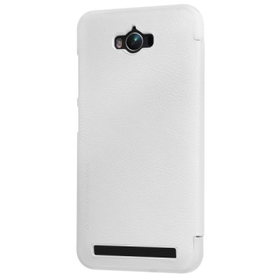 Greznais „Nillkin“ Qin sērijas ādas atvērams balts Asus Zenfone Max (ZC550KL) maciņš / Vacins.lv