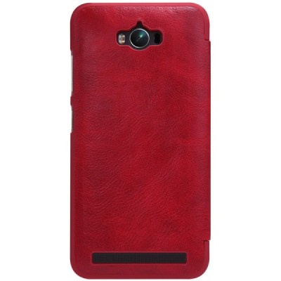 Greznais „Nillkin“ Qin sērijas ādas atvērams sarkans Asus Zenfone Max (ZC550KL) maciņš / Vacins.lv