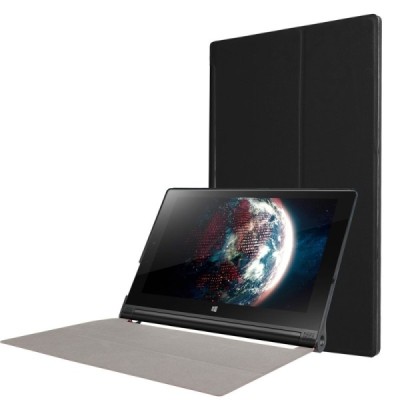 Lenovo Yoga Tab 3 10,1 (YT3-X50L) atvēramais melns maciņš / Vacins.lv