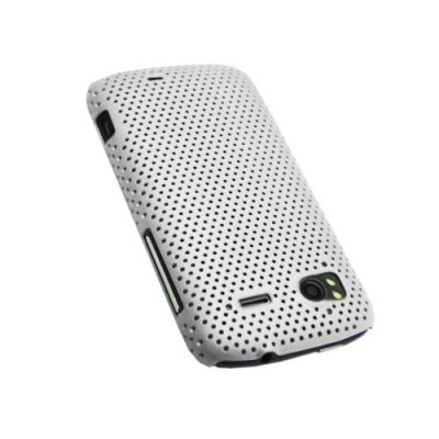 HTC Sensation baltas tinklelio formos dėklas / Priedai.lt