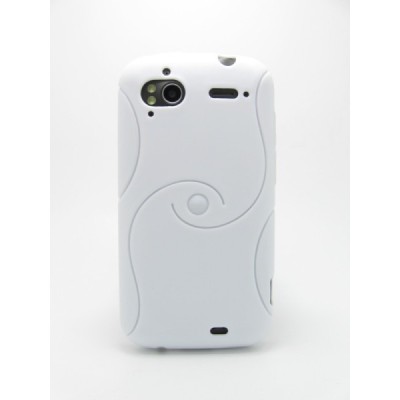 HTC Sensation baltas raštuotas dėklas / Priedai.lt