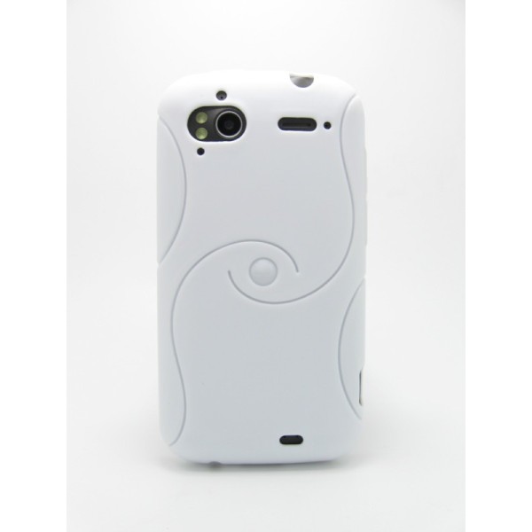 Cieta silikona futrālis - balts (Sensation)