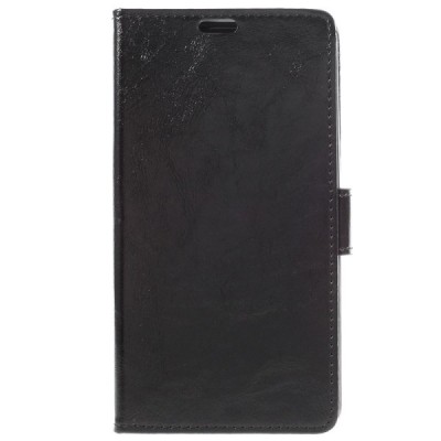 LG Stylus 2 (K520) atverčiamas juodas odinis dėklas - piniginė / Priedai.lt
