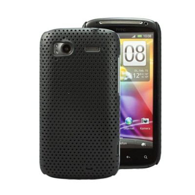 HTC Sensation juodas tinklelio formos dėklas / Priedai.lt