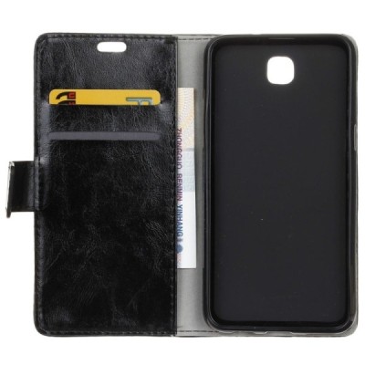 LG X-Screen (K500N) atvēramais ādas melns maciņš (maks) / Vacins.lv