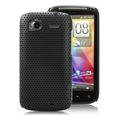 HTC Sensation juodas tinklelio formos dėklas / Priedai.lt