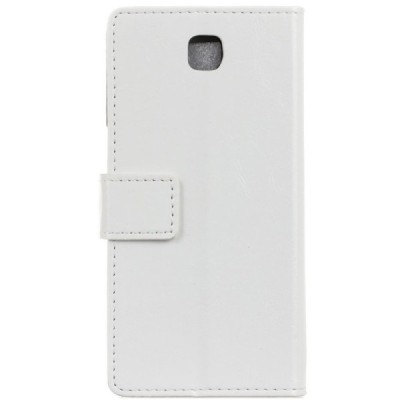 LG X-Screen (K500N) atvēramais ādas balts maciņš (maks) / Vacins.lv