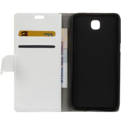 LG X-Screen (K500N) atvēramais ādas balts maciņš (maks) / Vacins.lv