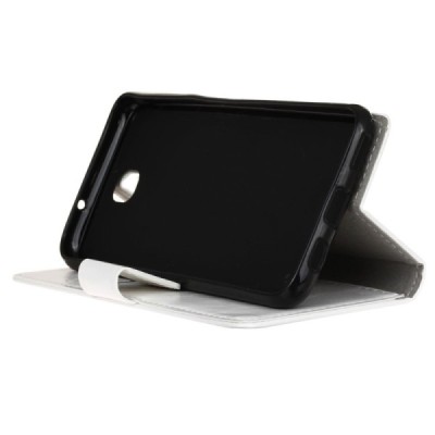 LG X-Screen (K500N) atvēramais ādas balts maciņš (maks) / Vacins.lv