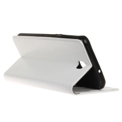 LG X-Screen (K500N) atvēramais ādas balts maciņš (maks) / Vacins.lv