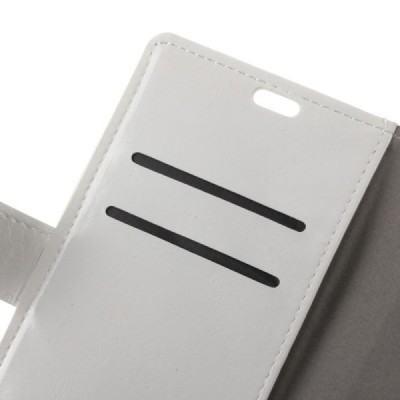 LG X-Screen (K500N) atvēramais ādas balts maciņš (maks) / Vacins.lv