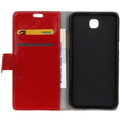 LG X-Screen (K500N) atvēramais ādas sarkans maciņš (maks) / Vacins.lv