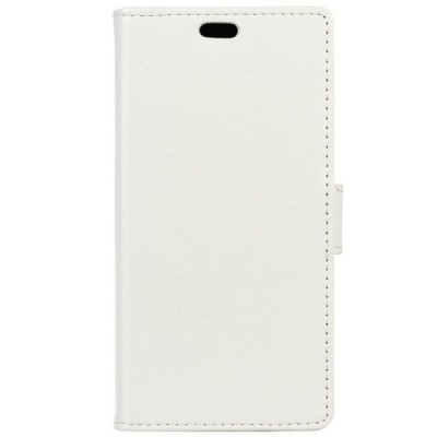 LG K8 (K350N) atvēramais ādas balts maciņš (maks) / Vacins.lv