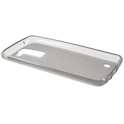 LG K8 (K350N) kieto silikono TPU skaidrus pilkas dėklas - nugarėlė / Priedai.lt