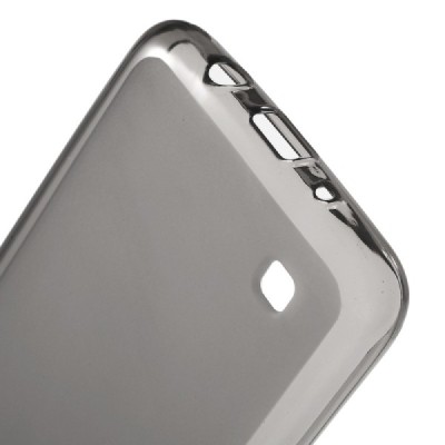 LG K8 (K350N) kieto silikono TPU skaidrus pilkas dėklas - nugarėlė / Priedai.lt