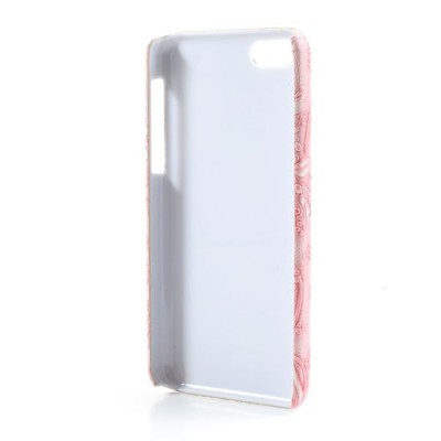 Rožinis gėlėtas plastikinis Apple iPhone 5C dėklas (dėkliukas) / Priedai.lt