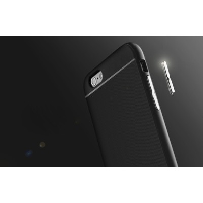 Apple iPhone 6 / 6s „IPAKY“ kieto silikono TPU juodas (juodais apvadais) dėklas - nugarėlė / Priedai.lt