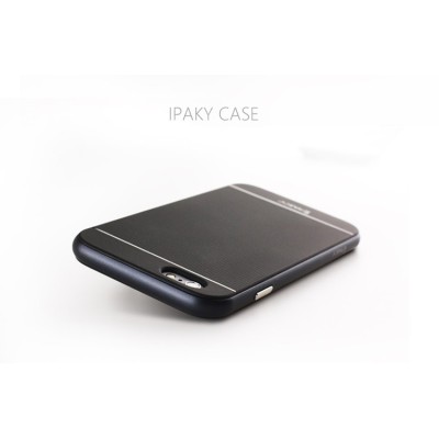 Apple iPhone 6 Plus / 6s Plus „IPAKY“ kieto silikono TPU juodas (juodais apvadais) dėklas - nugarėlė / Priedai.lt