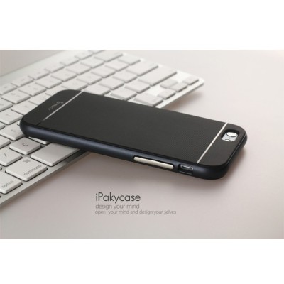 Apple iPhone 6 Plus / 6s Plus „IPAKY“ kieto silikono TPU juodas (juodais apvadais) dėklas - nugarėlė / Priedai.lt