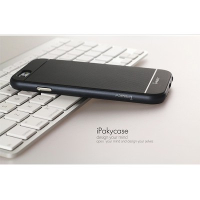 Apple iPhone 6 Plus / 6s Plus „IPAKY“ kieto silikono TPU juodas (juodais apvadais) dėklas - nugarėlė / Priedai.lt