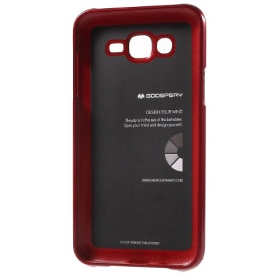 Samsung Galaxy J7 (J700) Mercury raudonas kieto silikono tpu dėklas - nugarėlė / Priedai.lt
