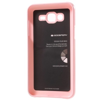 Samsung Galaxy J7 (J700) Mercury rožinis kieto silikono tpu dėklas - nugarėlė / Priedai.lt