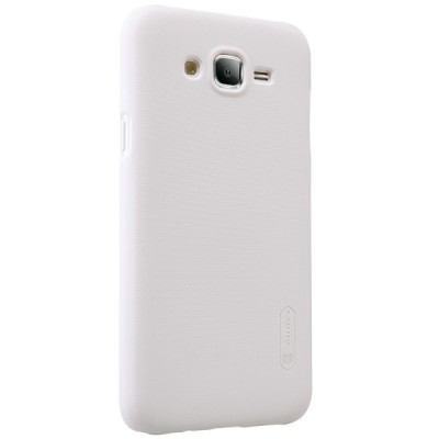 Samsung Galaxy J7 (J700) Nillkin Frosted Shield balts plastmasas apvalks + ekrāna aizsargplēve / Vacins.lv
