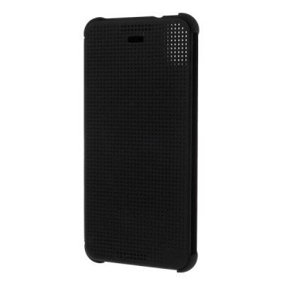 HTC Desire 626 Smart Dot View atvērams melns maciņš - maks / Vacins.lv