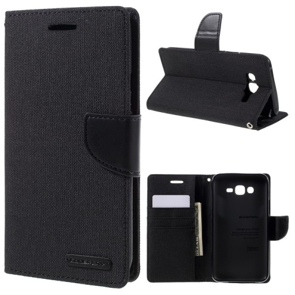 „Mercury“ atvērams maciņš - melns (Galaxy J7)