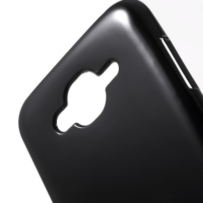 Samsung Galaxy J7 (J700) kieto silikono TPU juodas dėklas - nugarėlė / Priedai.lt
