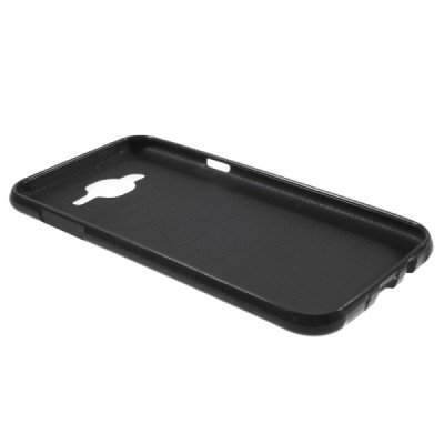 Samsung Galaxy J7 (J700) kieto silikono TPU juodas dėklas - nugarėlė / Priedai.lt